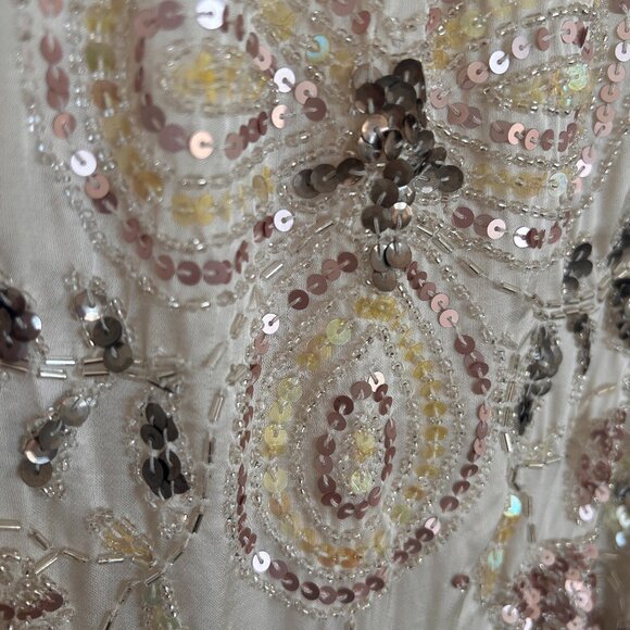 Free People Bali At Last Maxi Dress NWT Ivory Cream Beaded Embellished XS - Picture 5 of 16